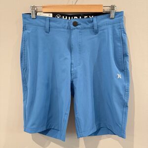 Hurley Shorts All Day Hybrid Quick Dry Stretch Blue Lightweight Men's Sz 30 Golf